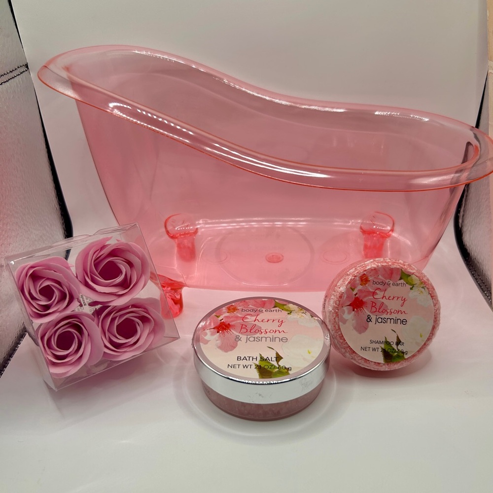 Body & Earth Cherry Blossom Shampoo Bar and Bath Salts - Picture 8 of 8